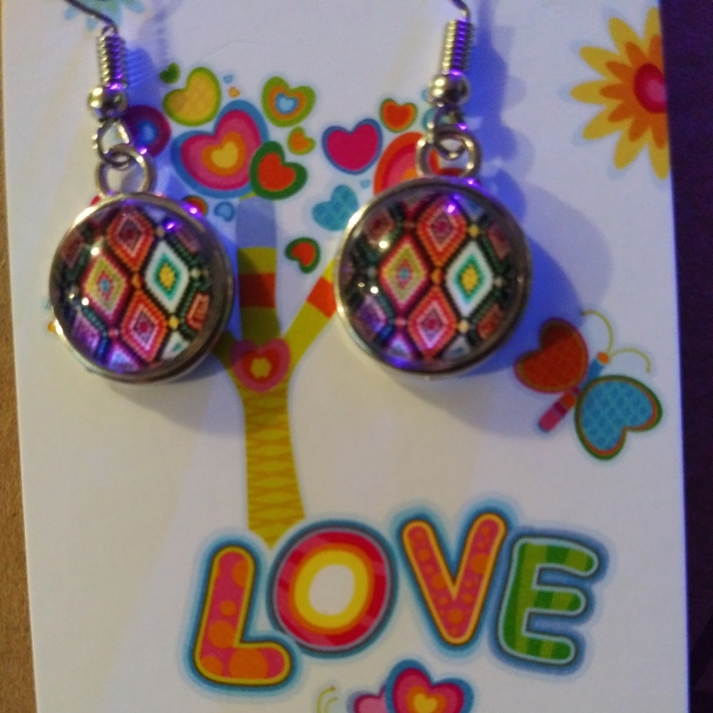 Handmade cabochon earrings